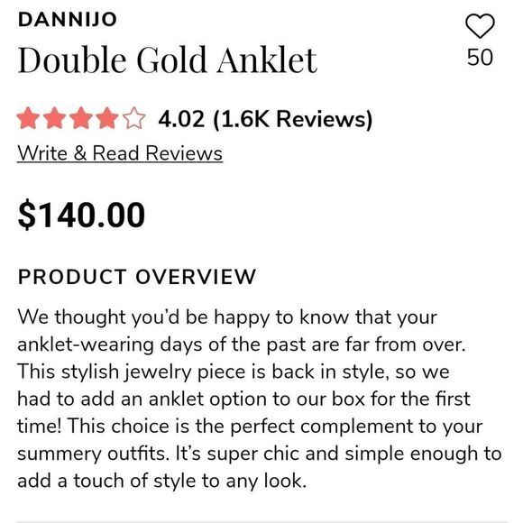 DANNIJO Double Gold Anklet - Picture 4 of 12